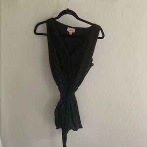 Buckle Black Sleeveless Jumpsuit